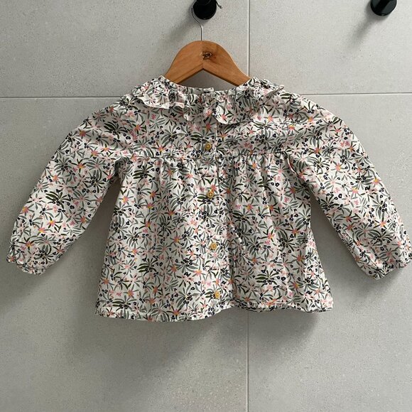 Long-Sleeved Floral Blouse - Picture 2 of 5